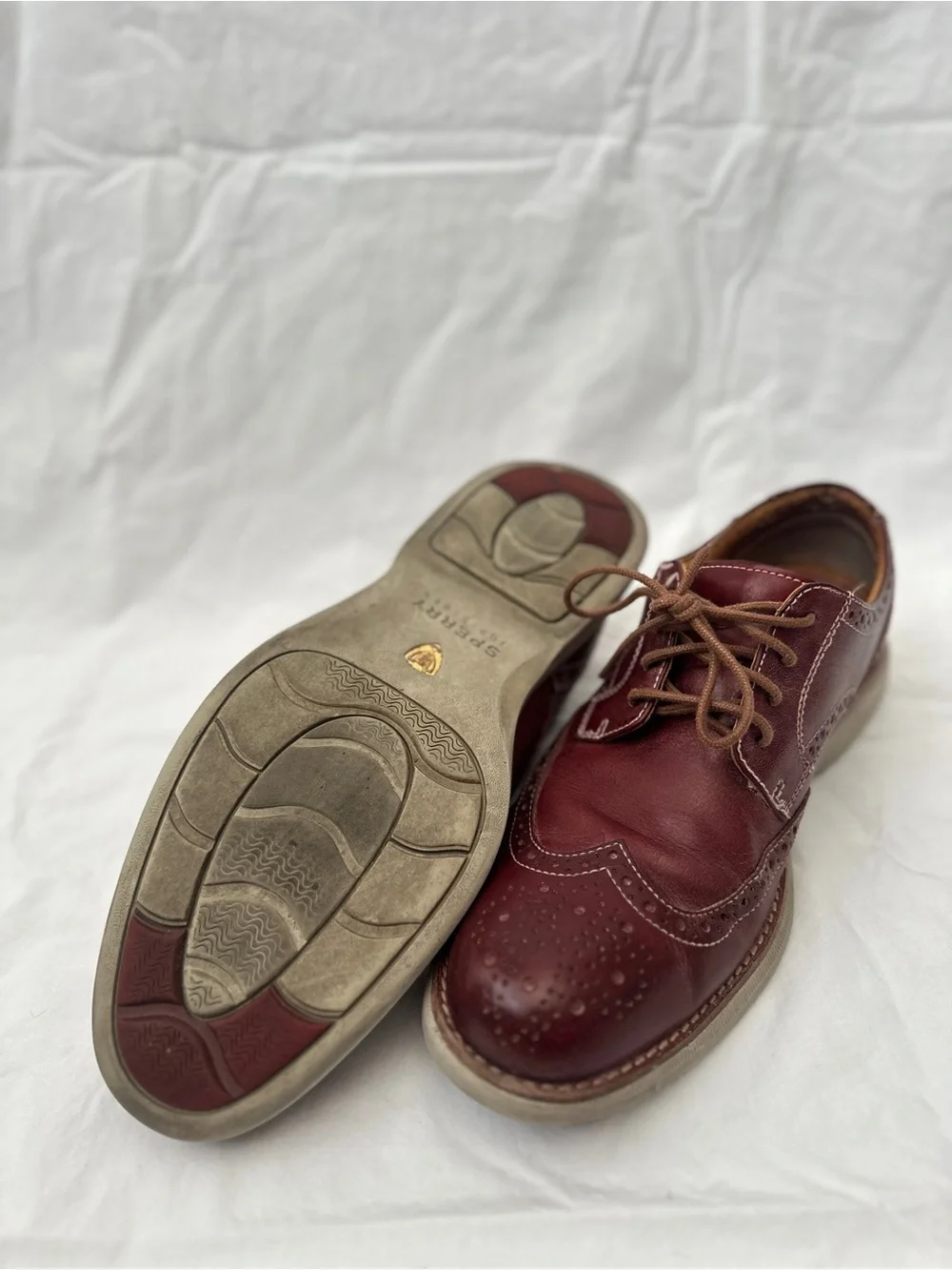 Sperry Burgundy Leather Wingtip Oxfords